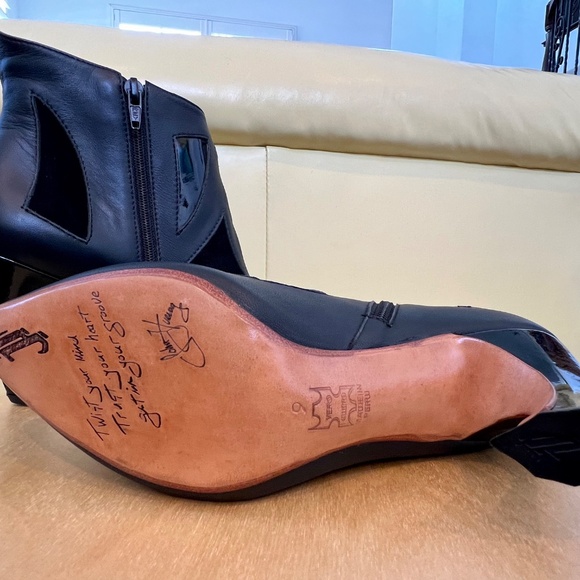 John Fluevog Twist Waltz Geometric Booties - Picture 4 of 14